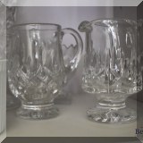 G02. Waterford Crystal creamers. 
